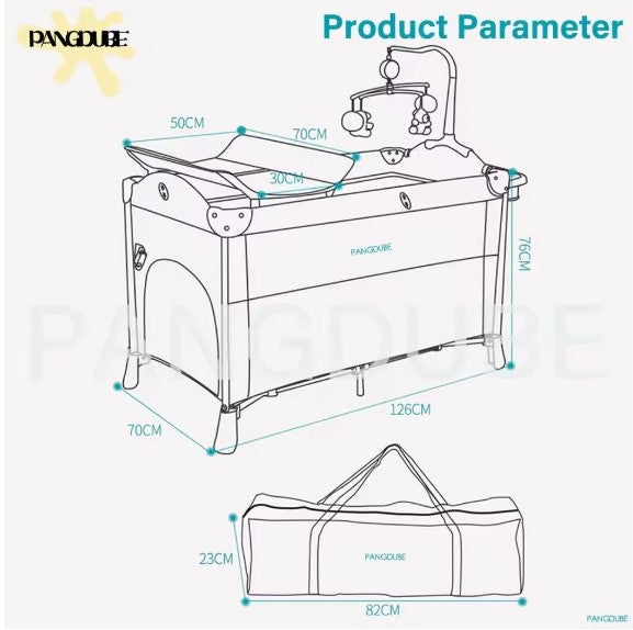 Lit multifonctionnel pour bébé de 0 à 6 ans, bascule, couche-culotte, table proxy, installation gratuite, pliable